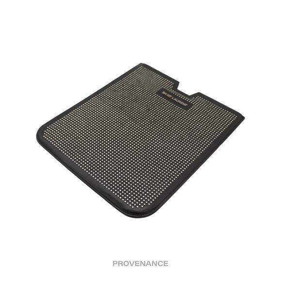 🔴 Saint Laurent Paris SLP iPad Case - Studded Black Leather - Picture 4 of 7